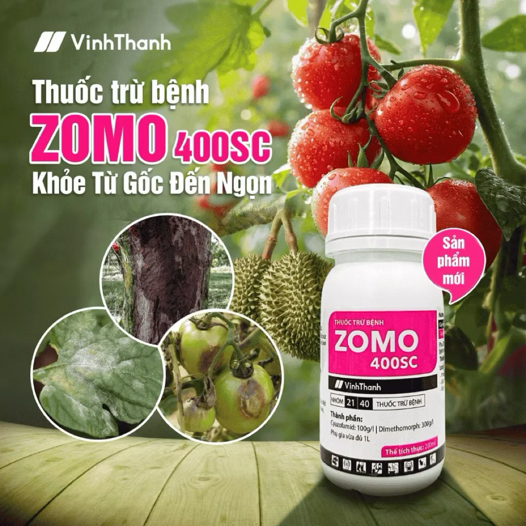 ZOMO 400SC – Trị Nứt Thân, Xì Mủ, Nấm Trái Sầu Riêng, Sương Mai – Hiệu Quả Nhanh, Ít Rửa Trôi (200ml)