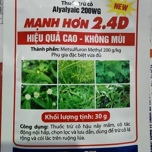 Thuốc trừ cỏ Alyalyaic 200WG MẠNH HƠN 2.4D HIỆU QUẢ CAO-KHÔNG MÙI
