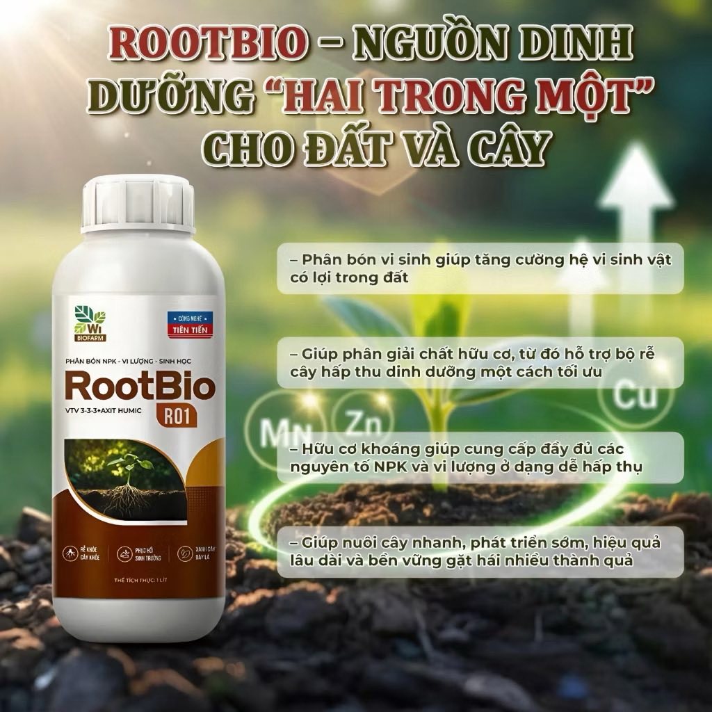 RootBio R01 Gel Sinh Học – Siêu Kích Rễ, Bung Đọt Mạnh, Tăng Năng Suất Cây Trồng - Ảnh 6