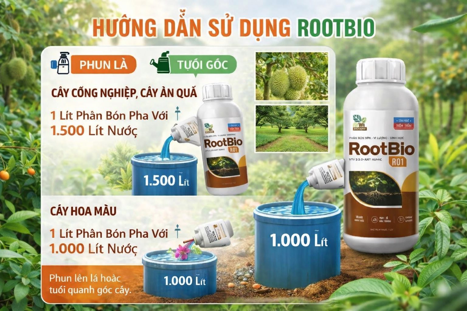 RootBio R01 Gel Sinh Học – Siêu Kích Rễ, Bung Đọt Mạnh, Tăng Năng Suất Cây Trồng - Ảnh 3
