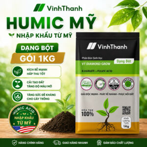 Humic Mỹ Nhập Khẩu 1Kg VT Diamond Grow | Humic Acid 54% | K.Humate + Fulvic Acid | Kích Rễ Cải Tạo Đất