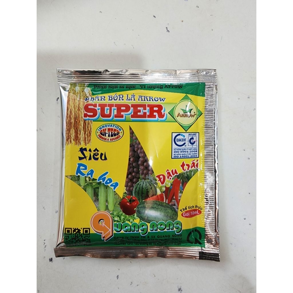 Phân bón lá NPK - Vi lượng Arrow Super (Siêu Ra Hoa - Đậu Trái) gói 10ml - Ảnh 3